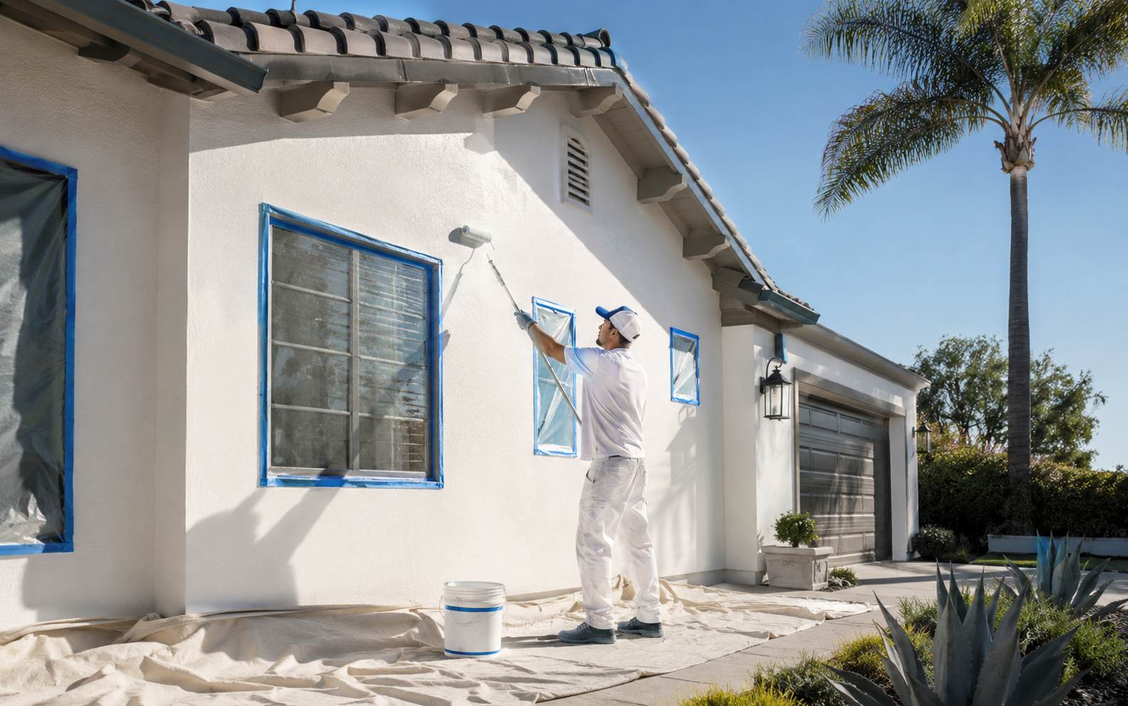 Professional exterior painting project by Carmel Painting