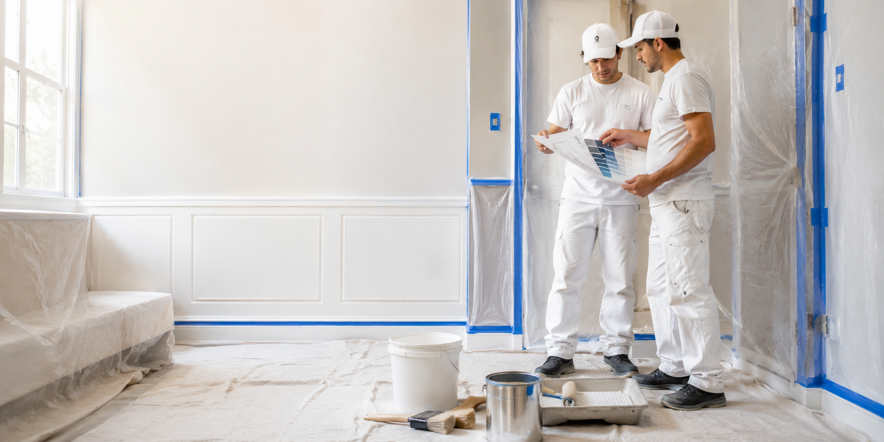 Professional painting preparation and project planning